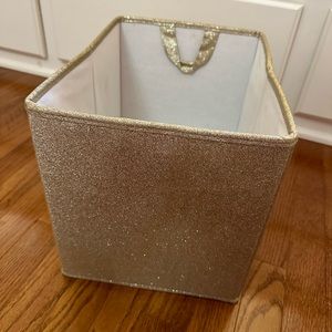 PB Teen Gold Glitter Storage Bin